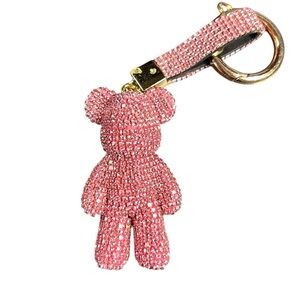 Rhinestone Teddy Bear Keychain
